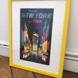 Affiche New York Fly TWA encadrée