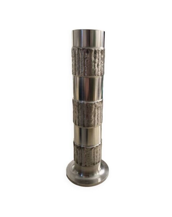 Vase brutaliste inox 1970 design
