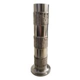 Brutalist stainless steel vase 1970 design