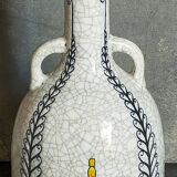 Soliflore bottle vase in fine earthenware boch frères la louvière-keramis early 20th century
