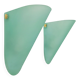 Vintage Triangular Conical Wall Sconces in Green Frosted Glass from Lumal-It, 1990s, Set of 2