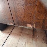 Old wardrobe Louis Philippe 2 doors 19th century 1 drawer shelves