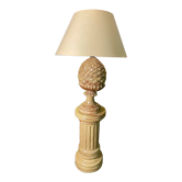 Terracotta lamp on fluted column