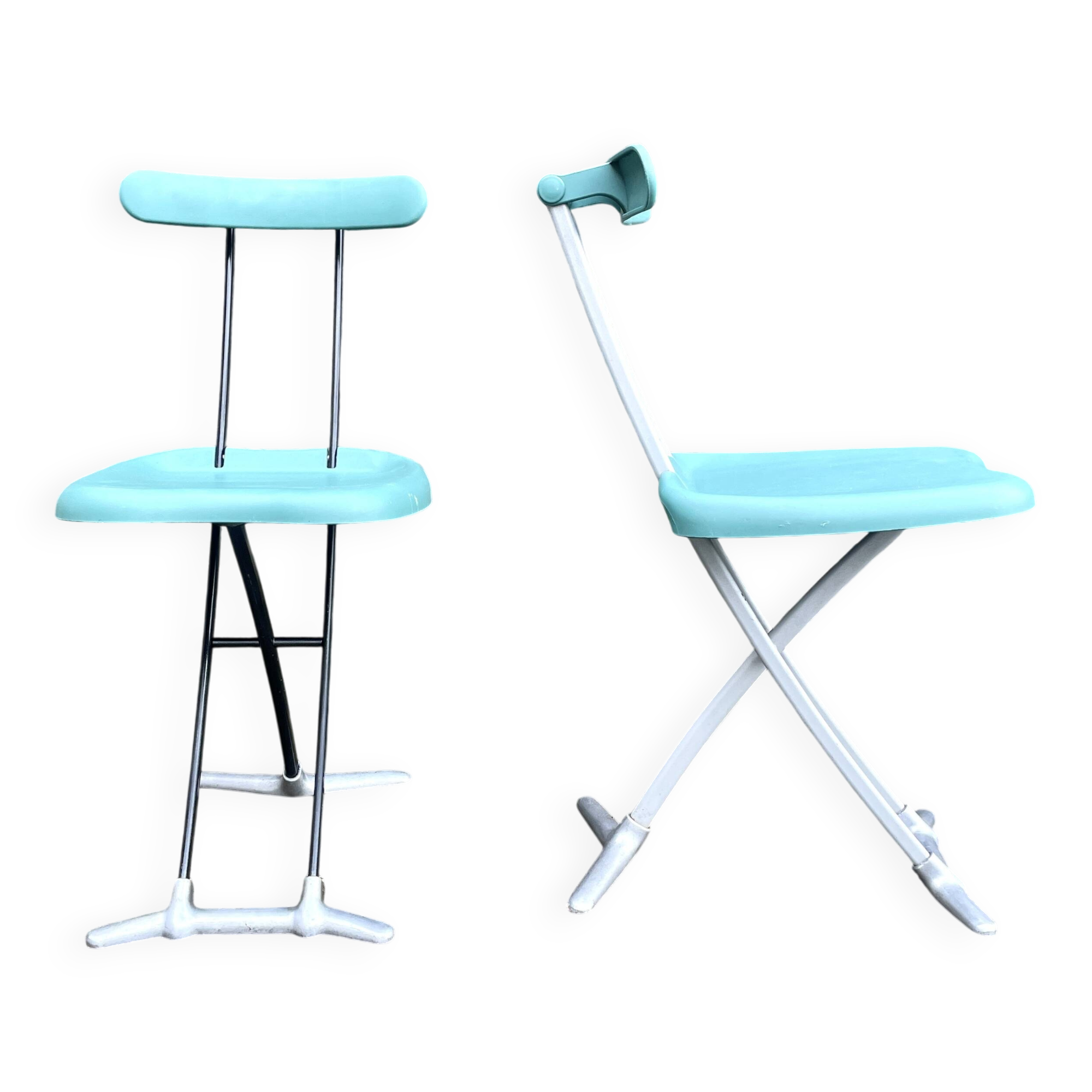 Set of 2 folding chairs Rondine by Toshiyuki Kita for Magis Italy.