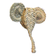 Elephant head trophy in doum leaves, handmade, 100% natural