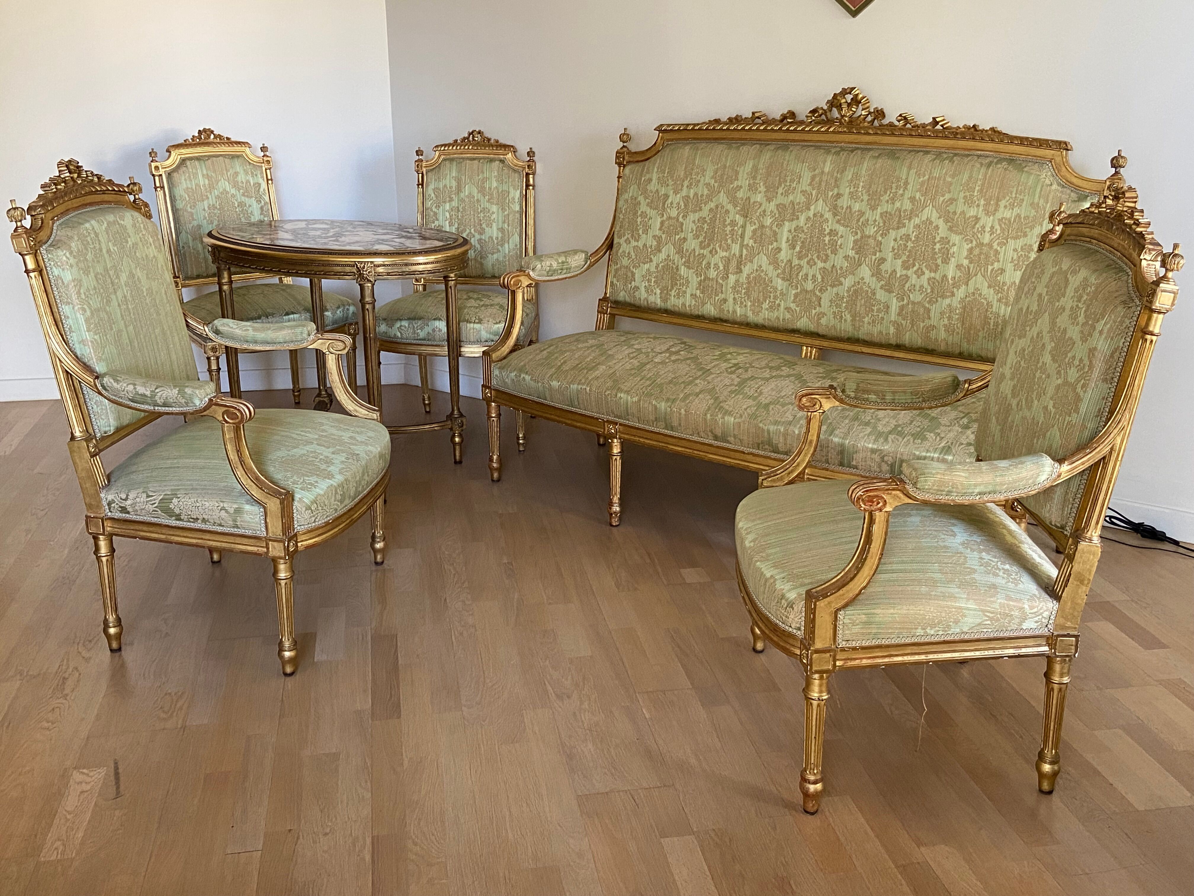 Napoleon III lounge set style louis XVI
