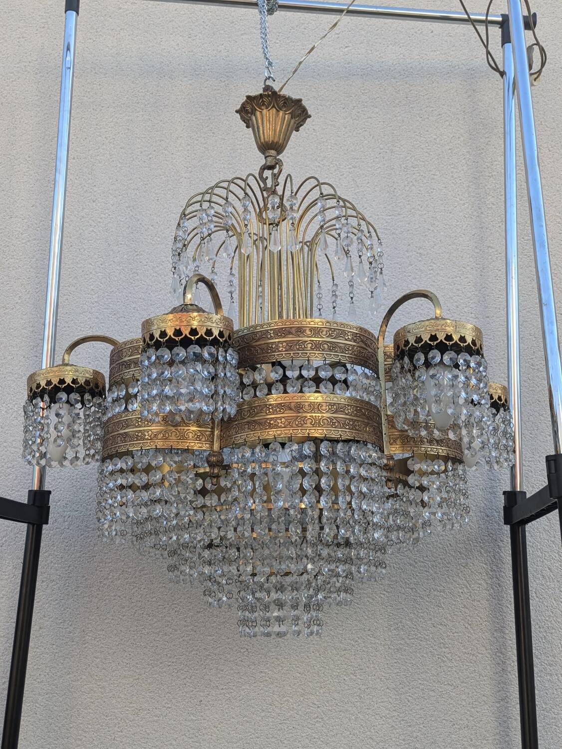 Lustre vintage mid century, Hollywood Regency