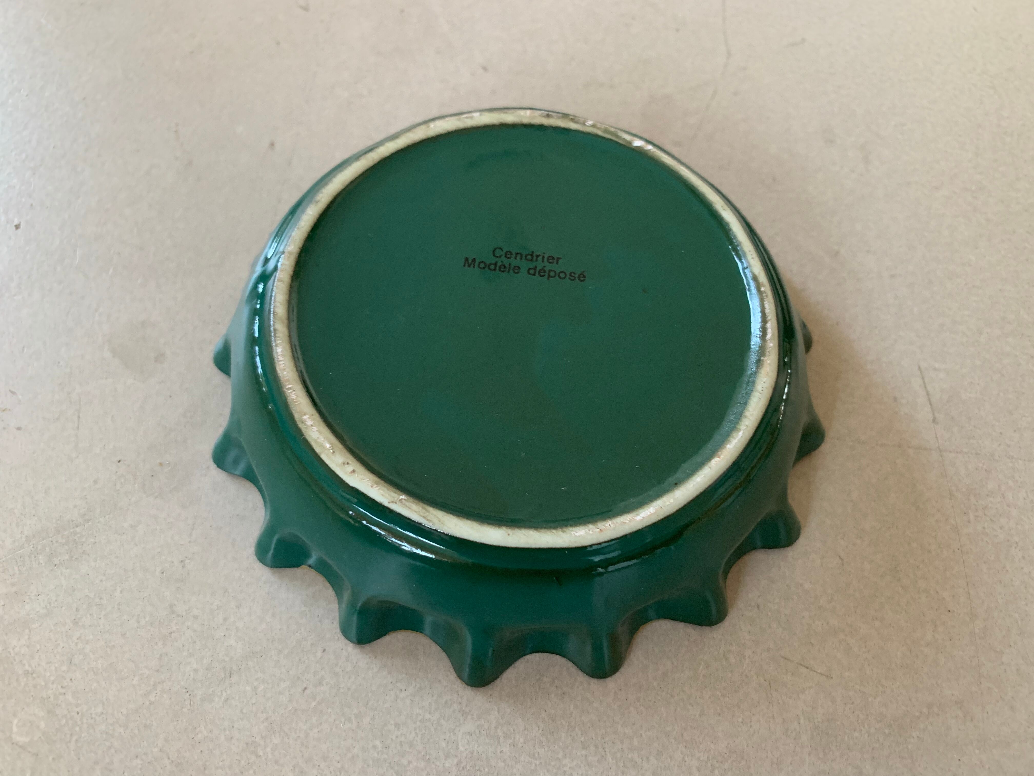 Vintage ceramic Perrier ashtray