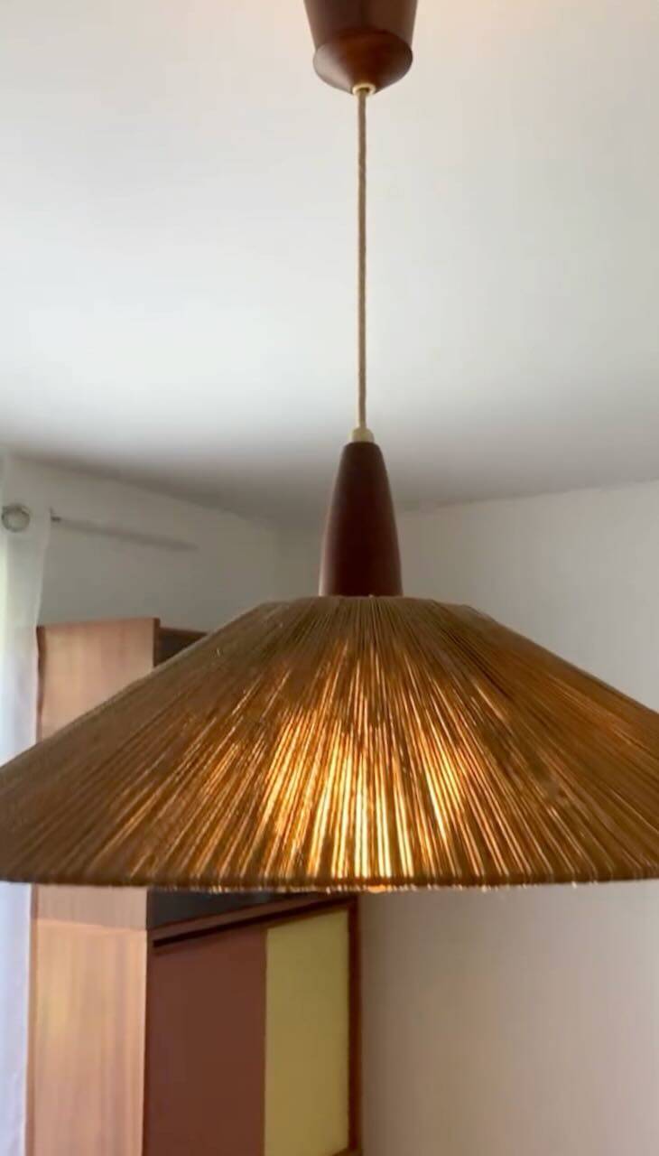 Scandinavian rope pendant light