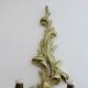 Pair of 86cm castle sconces in gilded wood from the 1940s
