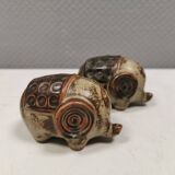 Ceramic elephants as a salt and pepper set made for Danish Søholm 1970-80s