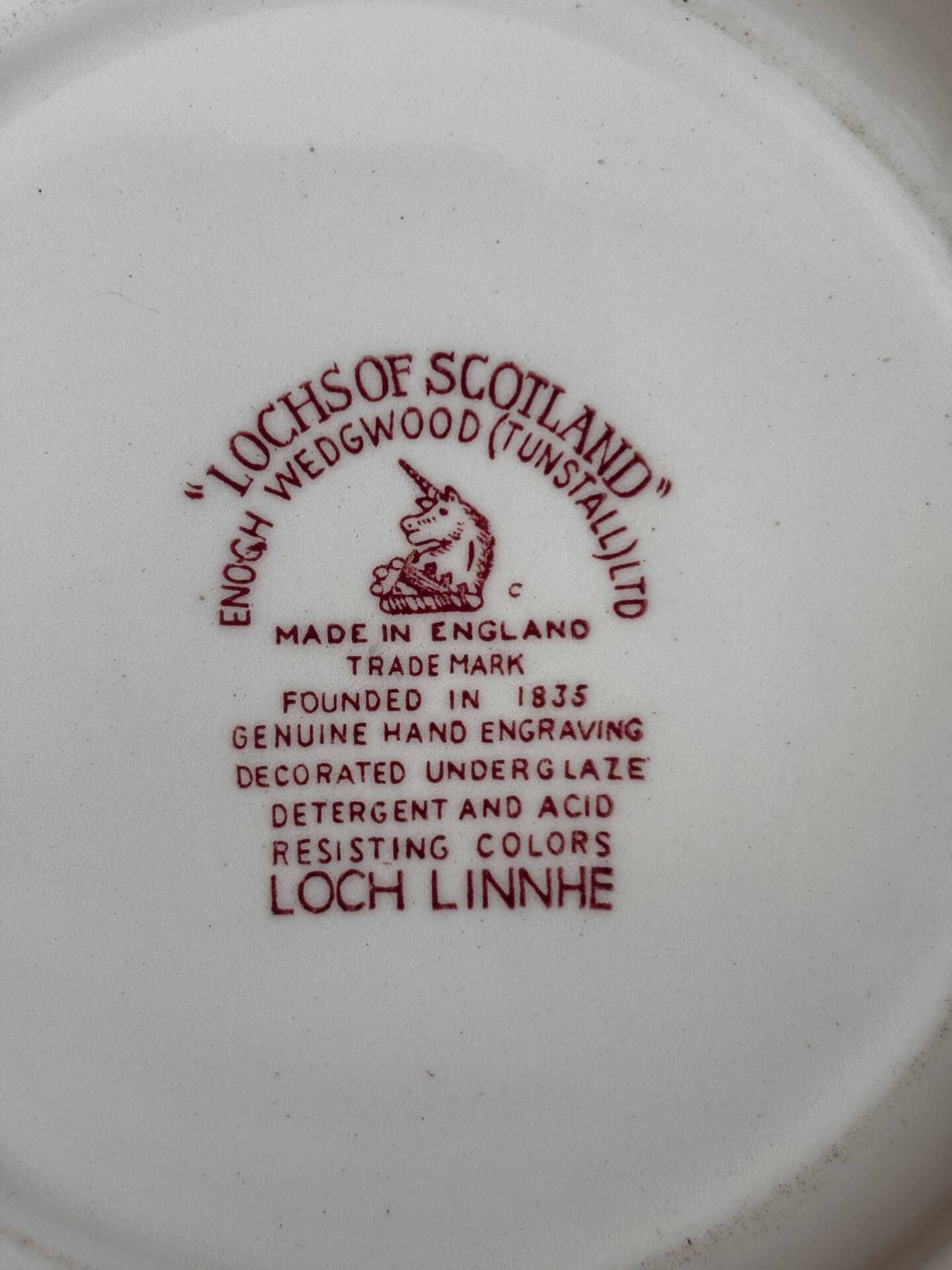 English dessert plate Enoch Wedgwood Lochs of Scotland