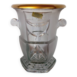 Lorraine Crystal Champagne Bucket with Gold Trim