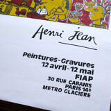Poster Exhibition Henri Jean FIAP 1975