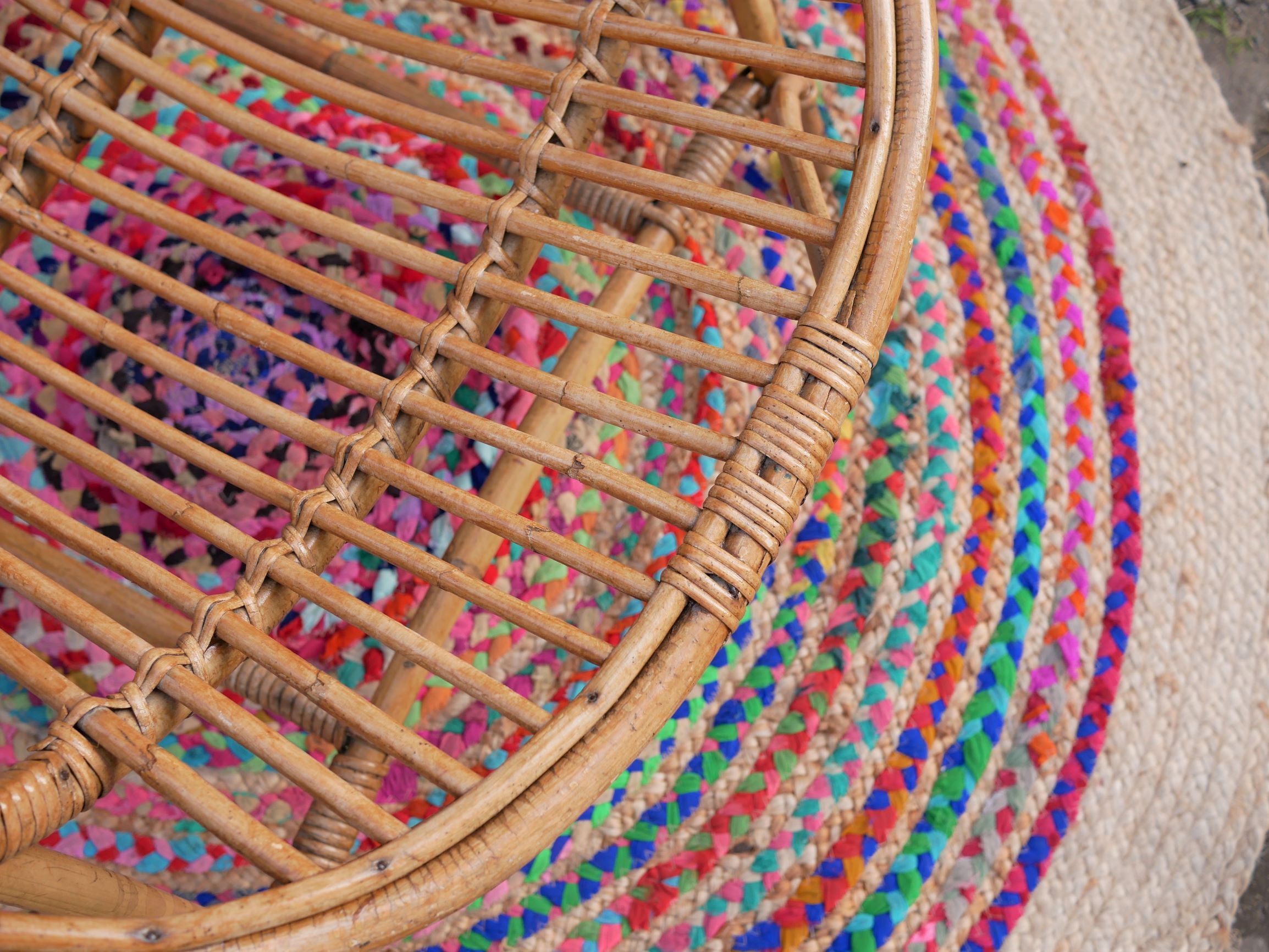 "Shell" vintage armchair rattan