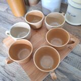 Vintage village stoneware mugs