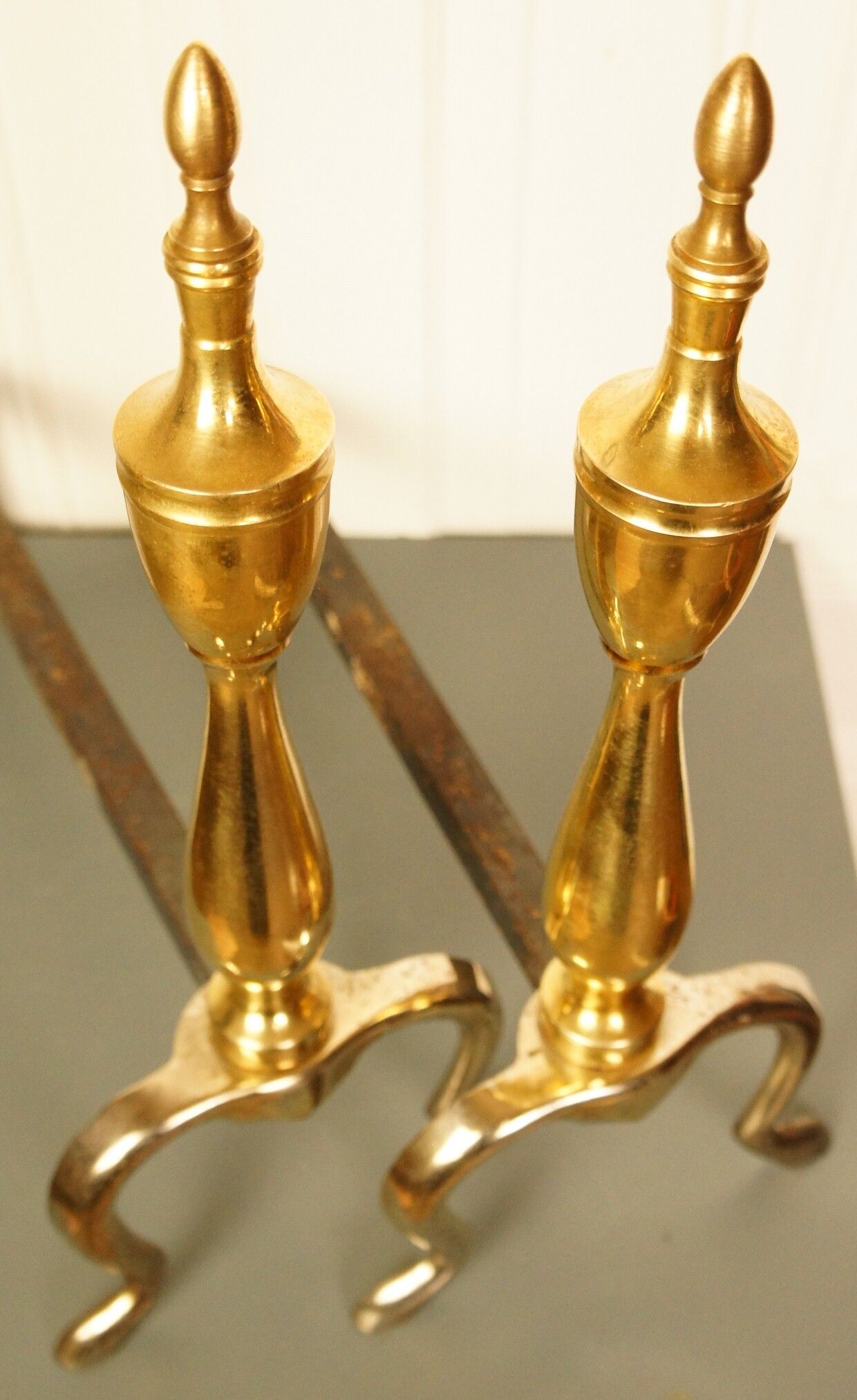Pair of gilded metal channels