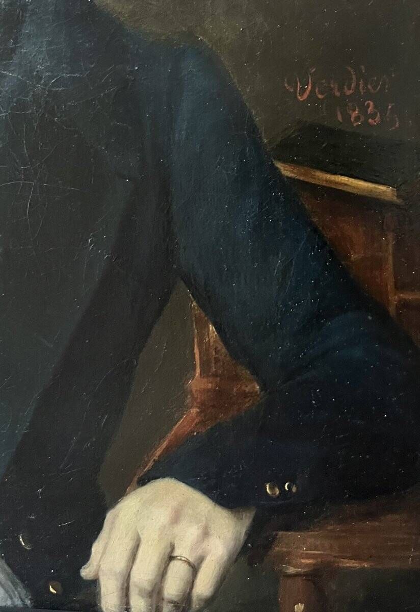 Marcel Antoine Verdier (1817-1856) Portrait of a Young Man, 1835, oil on canvas signed