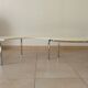 Table basse vintage tripode chrome et formica années 80