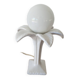 Vintage 80s white ceramic palm lamp