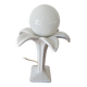 Vintage 80s white ceramic palm lamp