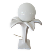 Vintage 80s white ceramic palm lamp