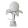 Vintage 80s white ceramic palm lamp