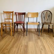 Set of 4 mismatched chairs