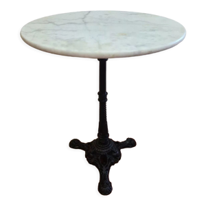 table guéridon en marbre - fonte