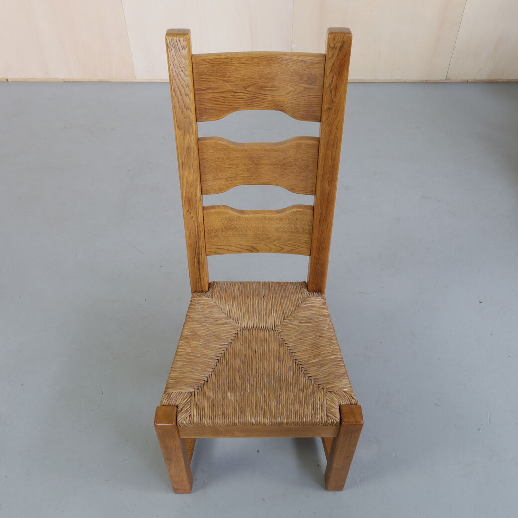 Brutalist dining chairs, 1970s, set of 4