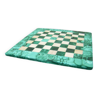 Malachite and stone chess board
