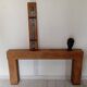 Minimalist solid oak console