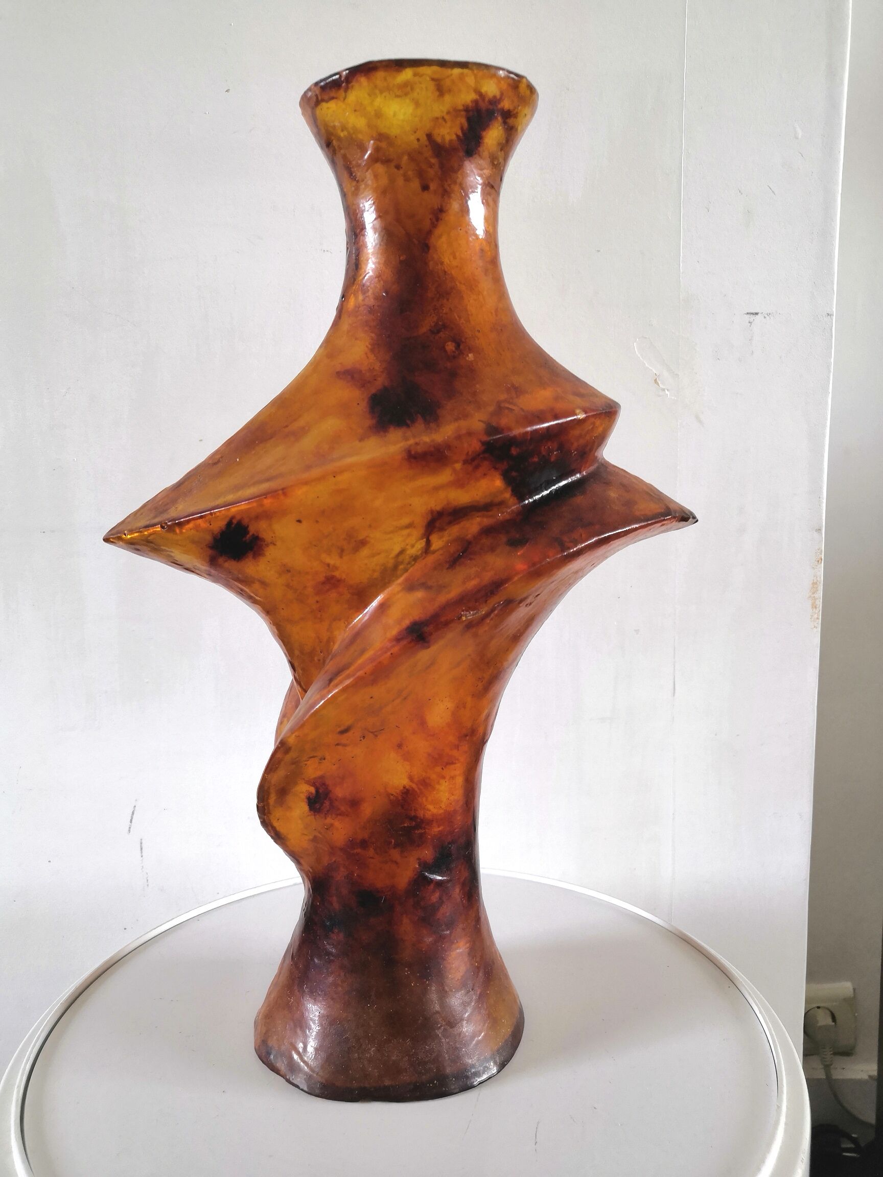 Freeform vase in resin design 70s