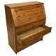 Vintage pine secretaire workstation desk, 1980s design