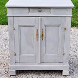 Early 20th century Parisian sideboard in solid wood with gray patina