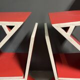 Set of 4 Zig Zag chairs, 1990's