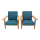 1960s Hans J. Wegner Pair of GE 290 Armchairs in Oak for Getama, Denmark
