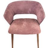 Vintage Scandinavian chair in teak and velvet