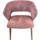 Vintage Scandinavian chair in teak and velvet