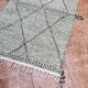Small Moroccan Berber rug (Zanafi kilim) for bedroom and living room.