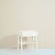 Scandinavian bedside table painted in white