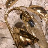 Golden foliage table lamp