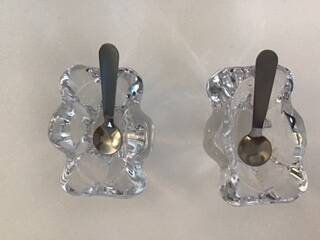 Crystal salt shakers daum