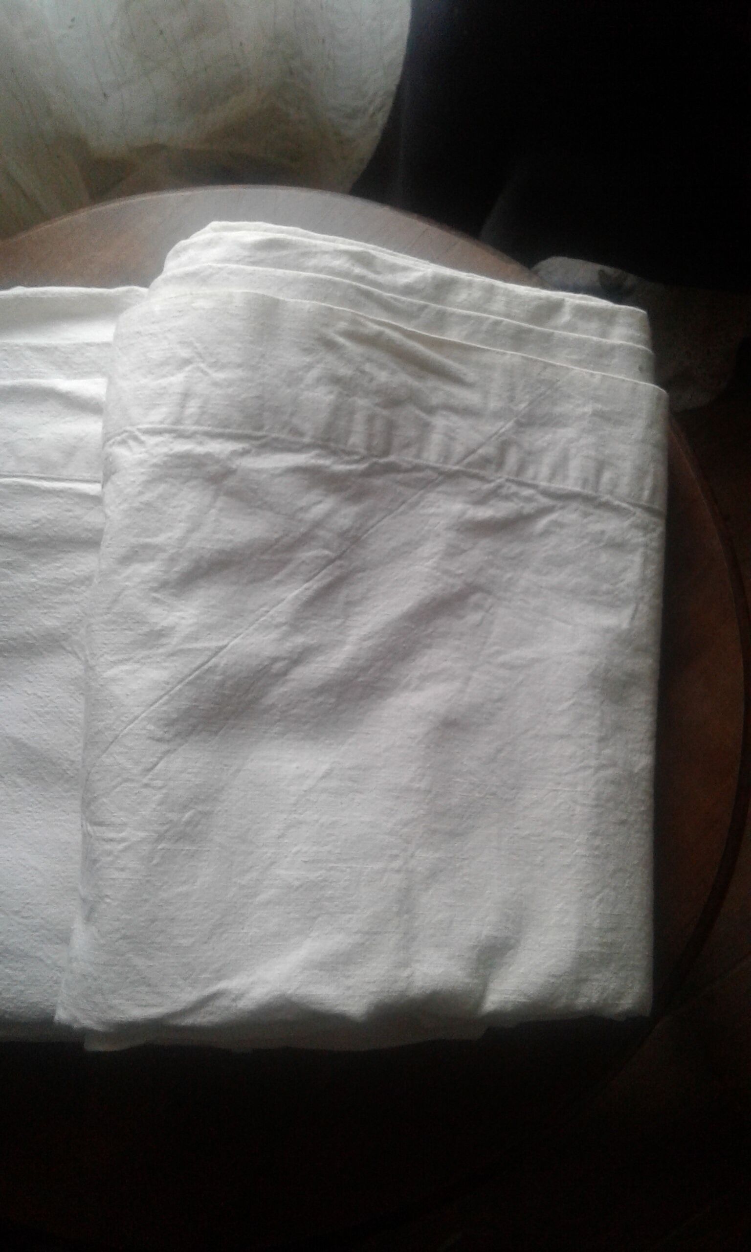 2 old linen sheets