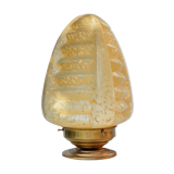 Lampe à poser Art Deco Skyscraper verre Clichy jaune