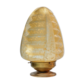 Lampe à poser Art Deco Skyscraper verre Clichy jaune