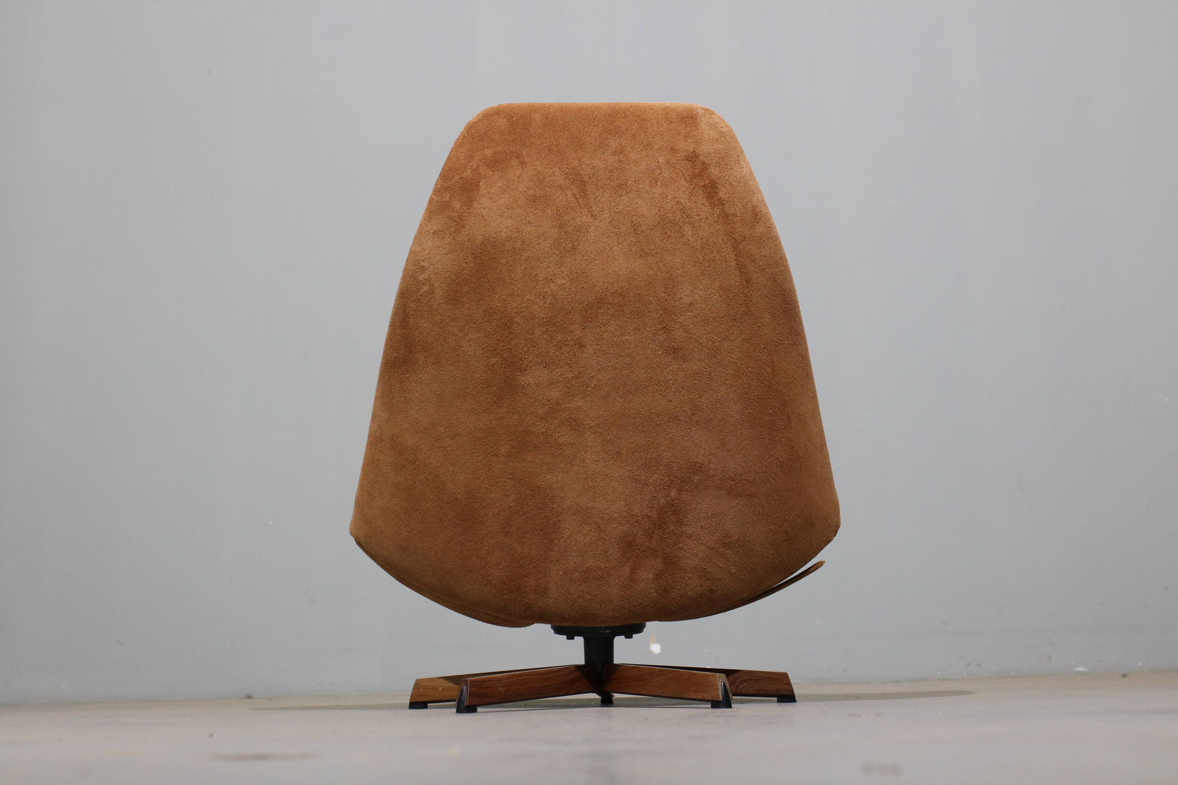 Mid-Century Danish Swivel Easy Chair from Madsen & Schubel, 1960s