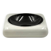Space age black and white ceramic ashtray / vide poche, Italy 1970s