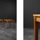 Vintage Mid-Century Scandinavian Modern Brown Teak Side Tables