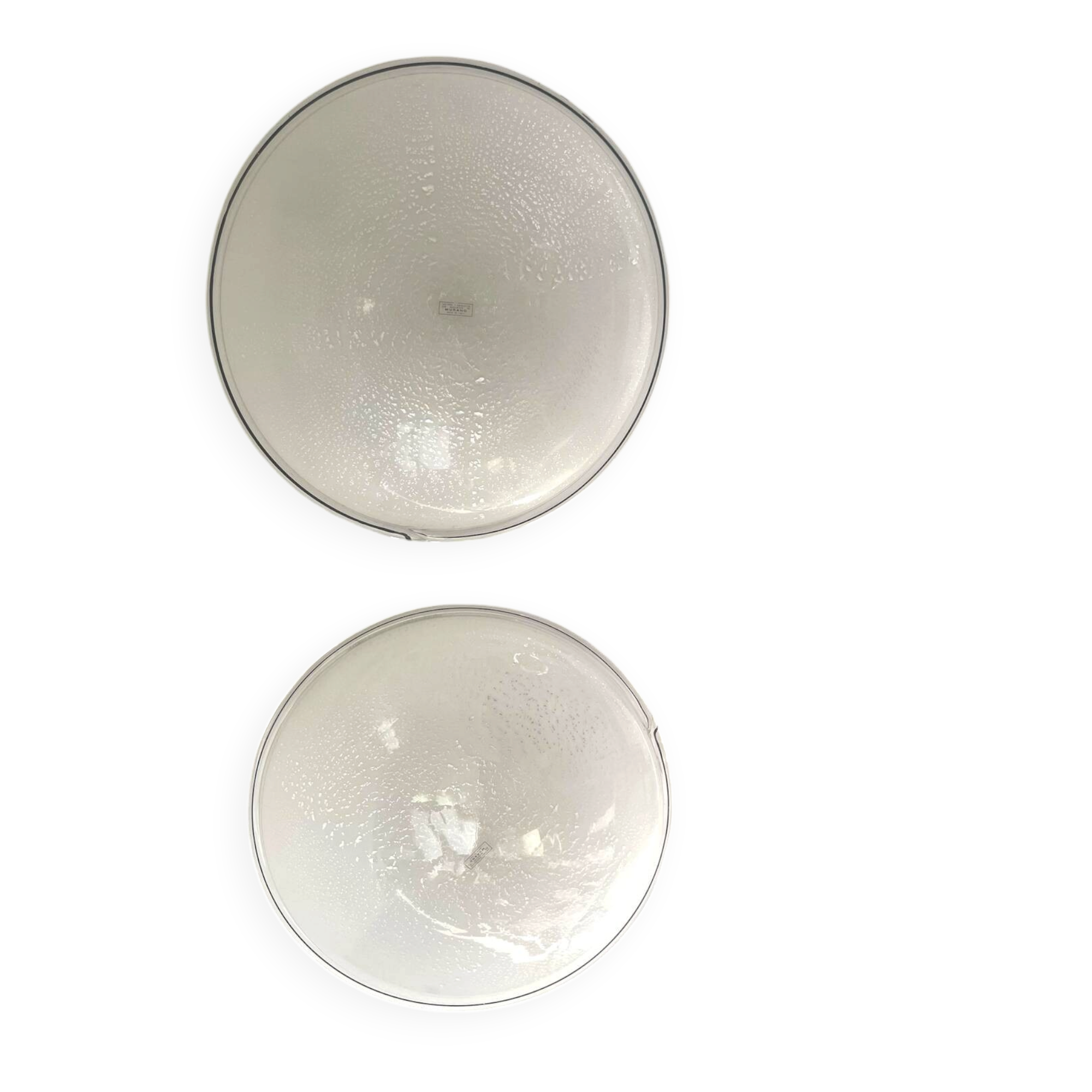 Vintage pair of Murano glass wall lights 45 cm! Italy 1980.